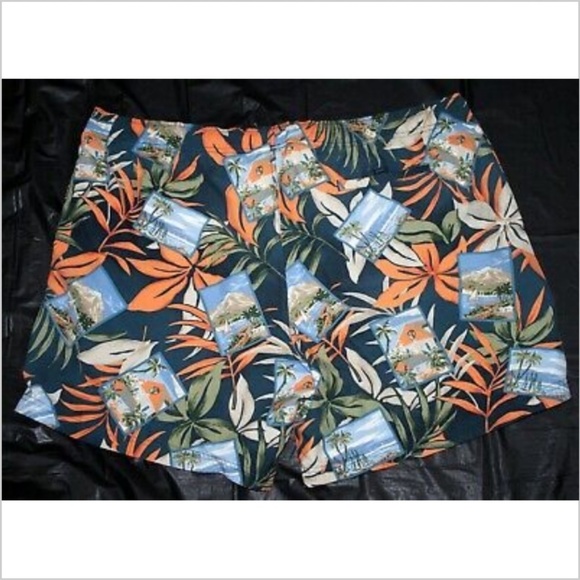 Nautica Men's Swim Trunks Shorts Swimwear Tropical Floral Hawaiian Size 1X - Picture 2 of 5